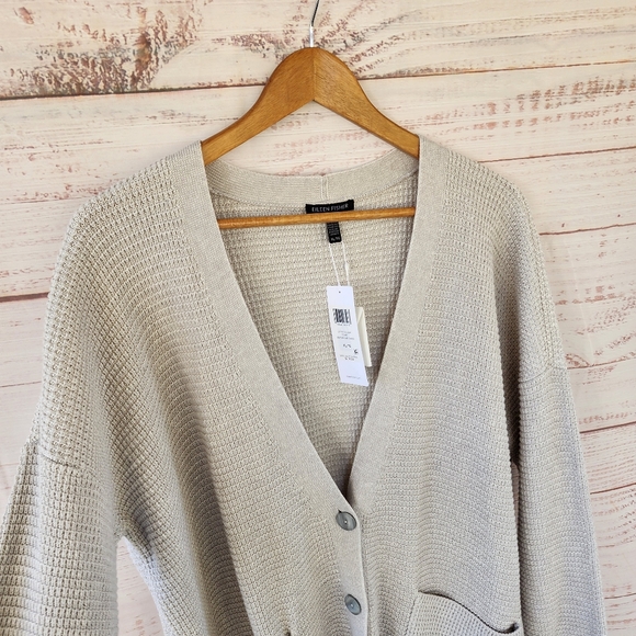 Eileen Fisher Pearls Boyfriend Cardigan - Picture 5 of 16